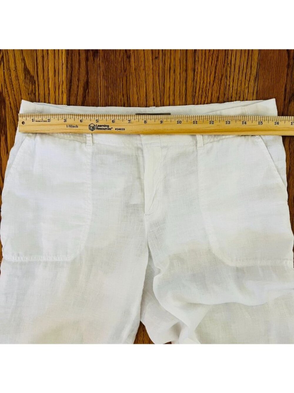 Banana Republic Womens Sz 6 White Linen Pants Lightweight Euro Summer Resort - Picture 9 of 14